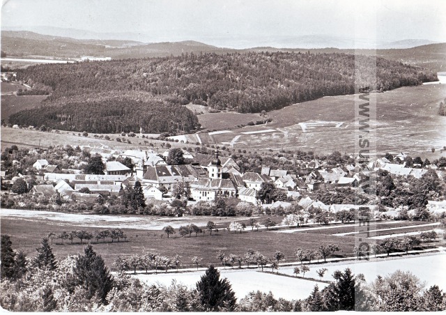 Chudenice z rozhledny Bolfánek, 1971, foto E. Karlová
