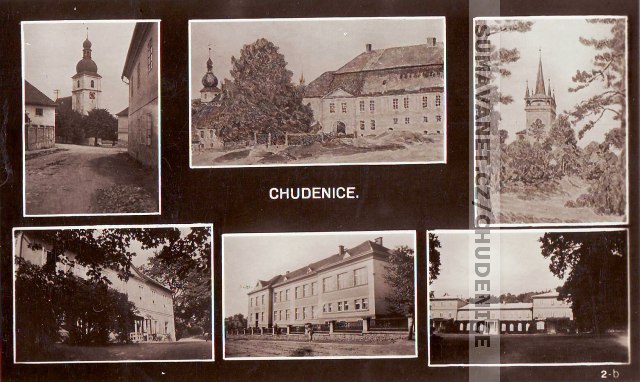 Chudenice ve 40. letech 19. stol., vydáno nákladem Jindřicha Tomana v Chudenicích
