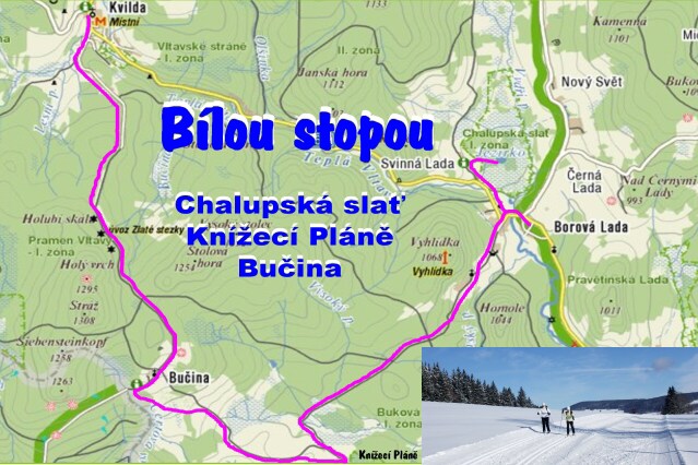 Trasa Borová Lada - Knížecí Pláně - Bučina - Kvilda
