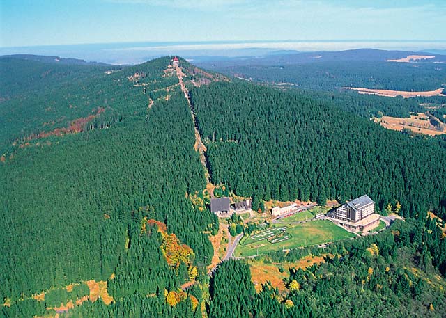 Lanovka na Pancíř a Hofmanky, letecký pohled
