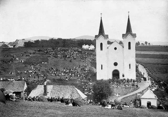Mariánská pouť v Kašperských Horách, kolem r. 1888
